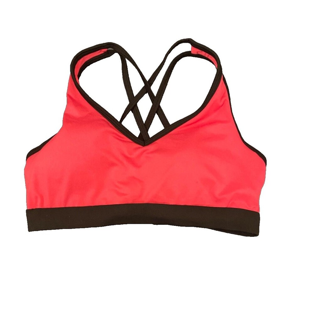 Everlast Sports Bra/Bralette/S Small~24"Elastic Band~Pink/Black~Lined/Padded NEW